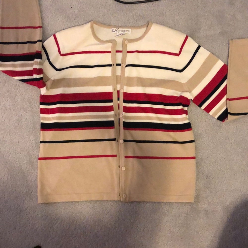 Dress barn petite striped sweater